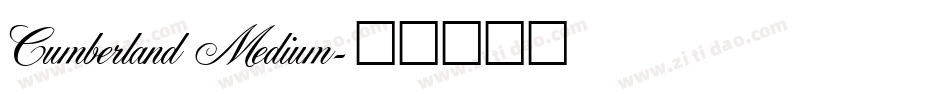 Cumberland Medium字体转换